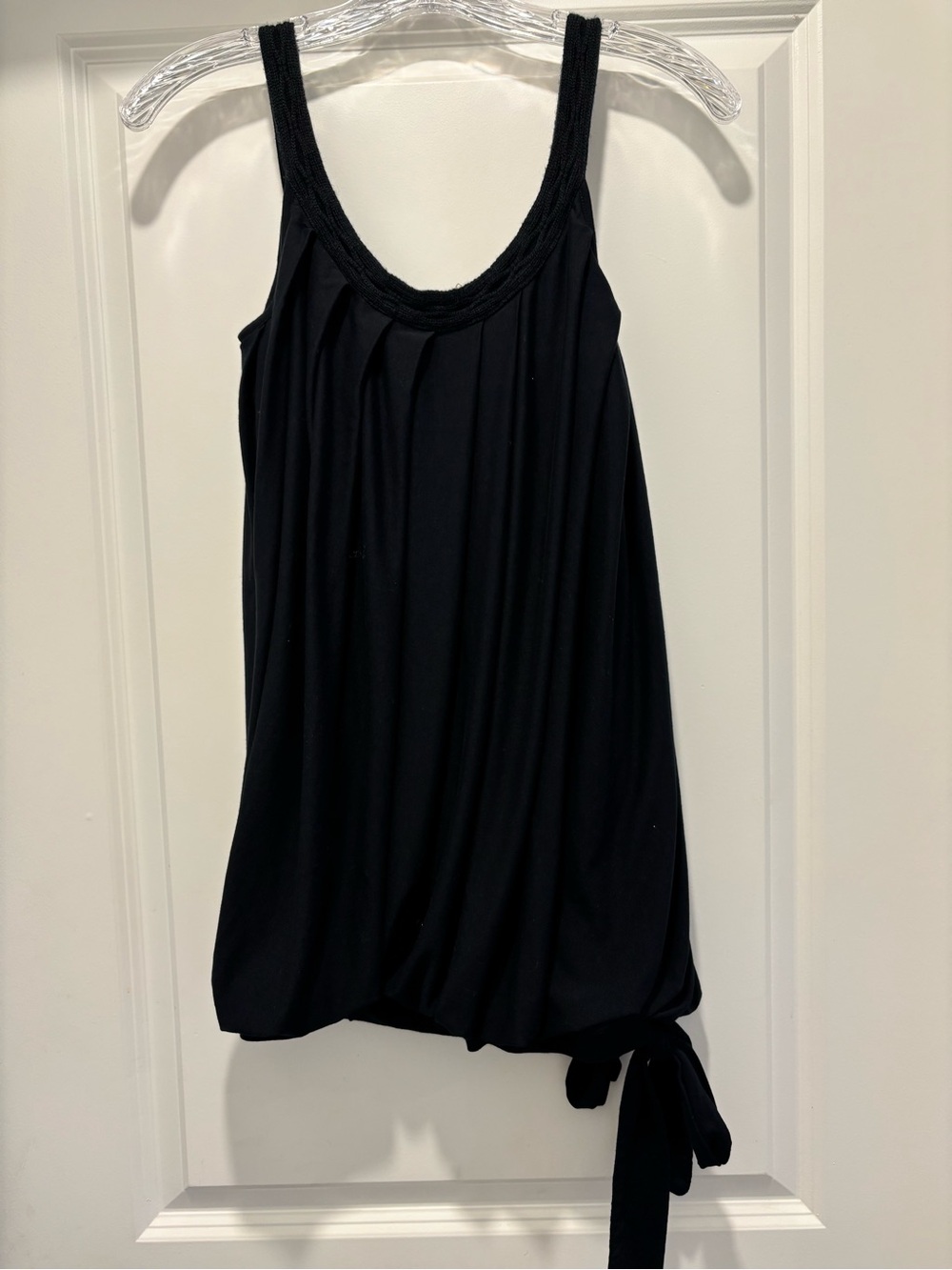 PAIGE Black Tie-Side Tank Top